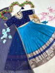 DESIGNER GEORGETTE EMBROIDERY WORK LEHENGA CHOLI WITH DUPATTA WEDDING WEAR WHOLESALE PRICE ETHNIC GARMENT (2)