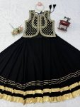 DESIGNER GEORGETTE THREAD WITH SEQUENCE WORK TOP LEHENGA SET PARTY WEAR WHOLESALE PRICE ETHNIC GARMENT (1)