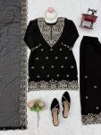 DESIGNER GEORGETTE THREAD WITH SEQUENCE WORK TOP PALAZZO WITH DUPATTA FESTIVE WEAR WHOLESALE PRICE ETHNIC GARMENT (1)
