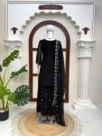 DESIGNER GEORGETTE THREAD WITH SEQUENCE WORK TOP PALAZZO WITH DUPATTA FESTIVE WEAR WHOLESALE PRICE ETHNIC GARMENT (1)