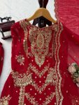 DESIGNER GEORGETTE THREAD WITH SEQUENCE WORK TOP SHARARA WITH DUPATTA FESTIVE WEAR WHOLESALE PRICE ETHNIC GARMENT (2)