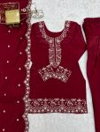 DESIGNER GLASS ROMAN SILK EMBROIDERY SEQUENCE AND JARI WORK TOP PATIYALA WITH DUPATTA FESTIVE WEAR WHOLESALE PRICE ETHNIC GARMENT (6)