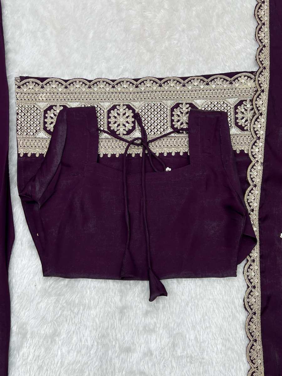 DESIGNER GLASS ROMAN SILK EMBROIDERY SEQUENCE DORI AND JARI WORK TOP PATIYALA WITH DUPATTA FESTIVE WEAR WHOLESALE PRICE ETHNIC GARMENT (1)