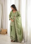 DESIGNER GLASS ROMAN SILK EMBROIDERY SEQUENCE DORI AND JARI WORK TOP PATIYALA WITH DUPATTA FESTIVE WEAR WHOLESALE PRICE ETHNIC GARMENT (5)