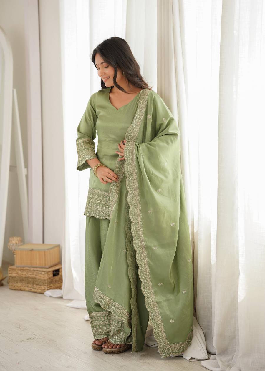DESIGNER GLASS ROMAN SILK EMBROIDERY SEQUENCE DORI AND JARI WORK TOP PATIYALA WITH DUPATTA FESTIVE WEAR WHOLESALE PRICE ETHNIC GARMENT (2)