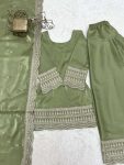 DESIGNER GLASS ROMAN SILK EMBROIDERY SEQUENCE DORI AND JARI WORK TOP PATIYALA WITH DUPATTA FESTIVE WEAR WHOLESALE PRICE ETHNIC GARMENT (5)