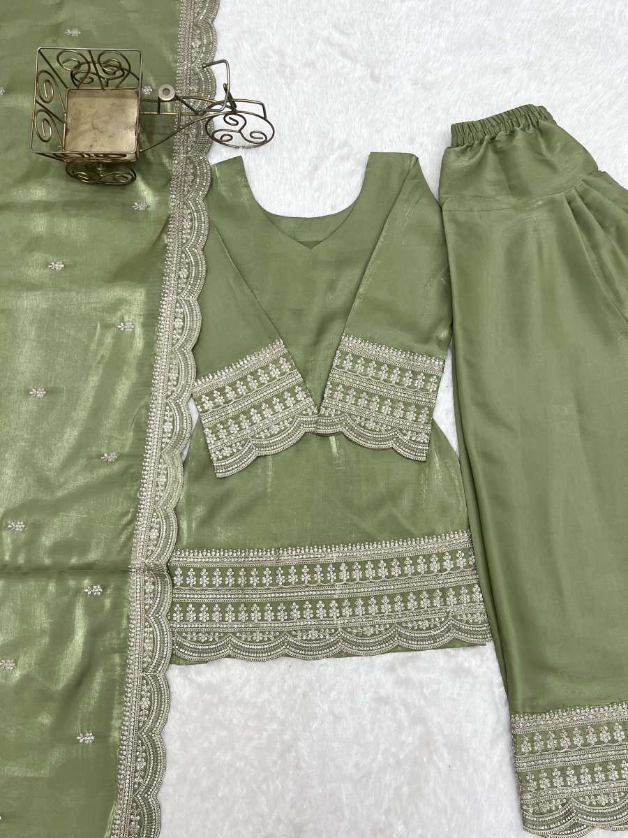 DESIGNER GLASS ROMAN SILK EMBROIDERY SEQUENCE DORI AND JARI WORK TOP PATIYALA WITH DUPATTA FESTIVE WEAR WHOLESALE PRICE ETHNIC GARMENT (9)