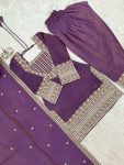 DESIGNER NC VICHITRA SILK EMBROIDERY SEQUENCE DORI AND JARI WORK TOP PATIYALA WITH DUPATTA FESTIVE WEAR WHOLESALE PRICE ETHNIC GARMENT(14)