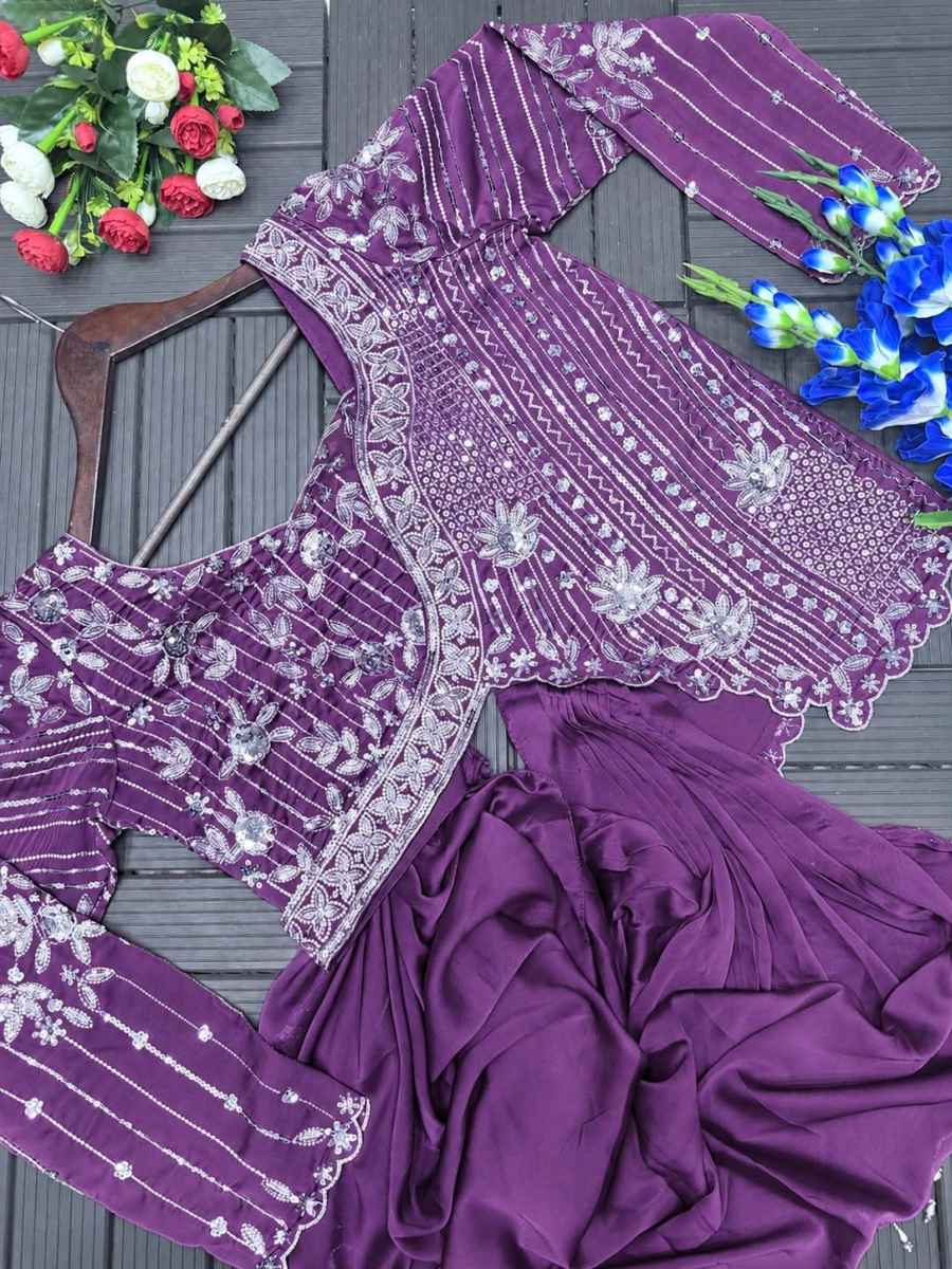 DESIGNER RANGOLI EMBROIDERY SEQUENCE WORK LEHENGA CHOLI WITH DUPATTA PARTY WEAR WHOLESALE PRICE ETHNIC GARMENT (4)