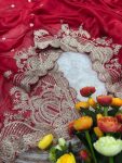 DESIGNER RANGOLI SILK CODING & SEQUENCE WORK SAREE WITH UNSTITCHED BLOUSE WEDDING WEAR WHOLESALE PRICE ETHNIC GARMENT (4)