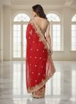 DESIGNER RANGOLI SILK CODING & SEQUENCE WORK SAREE WITH UNSTITCHED BLOUSE WEDDING WEAR WHOLESALE PRICE ETHNIC GARMENT (4)