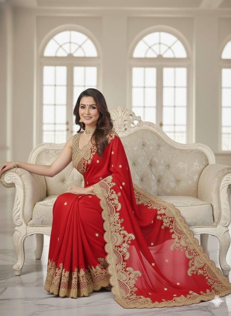 DESIGNER RANGOLI SILK CODING & SEQUENCE WORK SAREE WITH UNSTITCHED BLOUSE WEDDING WEAR WHOLESALE PRICE ETHNIC GARMENT (3)