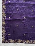 DESIGNER RANGOLI SILK EMBROIDERY WORK SAREE WITH UNSTITCHED BLOUSE WEDDING WEAR WHOLESALE PRICE ETHNIC GARMENT (1)