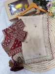 DESIGNER RANGOLI SILK SEQUENCE EMBROIDERY WORK SAREE WITH UNSTITCHED BLOUSE WEDDING WEAR WHOLESALE PRICE ETHNIC GARMENT (2)
