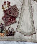 DESIGNER RANGOLI SILK SEQUENCE EMBROIDERY WORK SAREE WITH UNSTITCHED BLOUSE WEDDING WEAR WHOLESALE PRICE ETHNIC GARMENT (2)