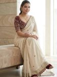 DESIGNER RANGOLI SILK SEQUENCE EMBROIDERY WORK SAREE WITH UNSTITCHED BLOUSE WEDDING WEAR WHOLESALE PRICE ETHNIC GARMENT (2)