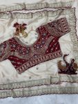 DESIGNER RANGOLI SILK SEQUENCE EMBROIDERY WORK SAREE WITH UNSTITCHED BLOUSE WEDDING WEAR WHOLESALE PRICE ETHNIC GARMENT (2)