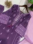 DESIGNER RAYON EMBROIDERY WORK WITH PAPER WORK MIRROR EFFECT WORK TOP PALAZZO WITH DUPATTA FESTIVE WEAR WHOLESALE PRICE ETHNIC GARMENT (5)