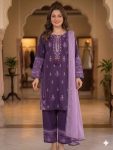 DESIGNER RAYON EMBROIDERY WORK WITH PAPER WORK MIRROR EFFECT WORK TOP PALAZZO WITH DUPATTA FESTIVE WEAR WHOLESALE PRICE ETHNIC GARMENT (5)