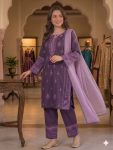 DESIGNER RAYON EMBROIDERY WORK WITH PAPER WORK MIRROR EFFECT WORK TOP PALAZZO WITH DUPATTA FESTIVE WEAR WHOLESALE PRICE ETHNIC GARMENT (5)