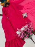 DESIGNER RAYON THREAD EMBROIDERY WORK TOP SHARARA WITH DUPATTA WEDDING WEAR WHOLESALE PRICE ETHNIC GARMENT (8)