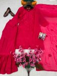 DESIGNER RAYON THREAD EMBROIDERY WORK TOP SHARARA WITH DUPATTA WEDDING WEAR WHOLESALE PRICE ETHNIC GARMENT (8)