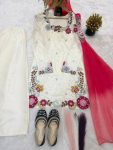DESIGNER ROMAN GLASS SILK MULTI EMBROIDERY AND BEADS MOTI WORK TOP PALAZZO WITH DUPATTA FESTIVE WEAR WHOLESALE PRICE ETHNIC GARMENT (5)