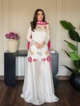 DESIGNER ROMAN GLASS SILK MULTI EMBROIDERY AND BEADS MOTI WORK TOP PALAZZO WITH DUPATTA FESTIVE WEAR WHOLESALE PRICE ETHNIC GARMENT (5)