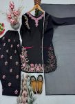 DESIGNER ROMAN SILK EMBROIDERY WORK WITH FANCY LACE BORDER WORK TOP PATIYALA WITH DUPATTA FESTIVE WEAR WHOLESALE PRICE ETHNIC GARMENT (6)