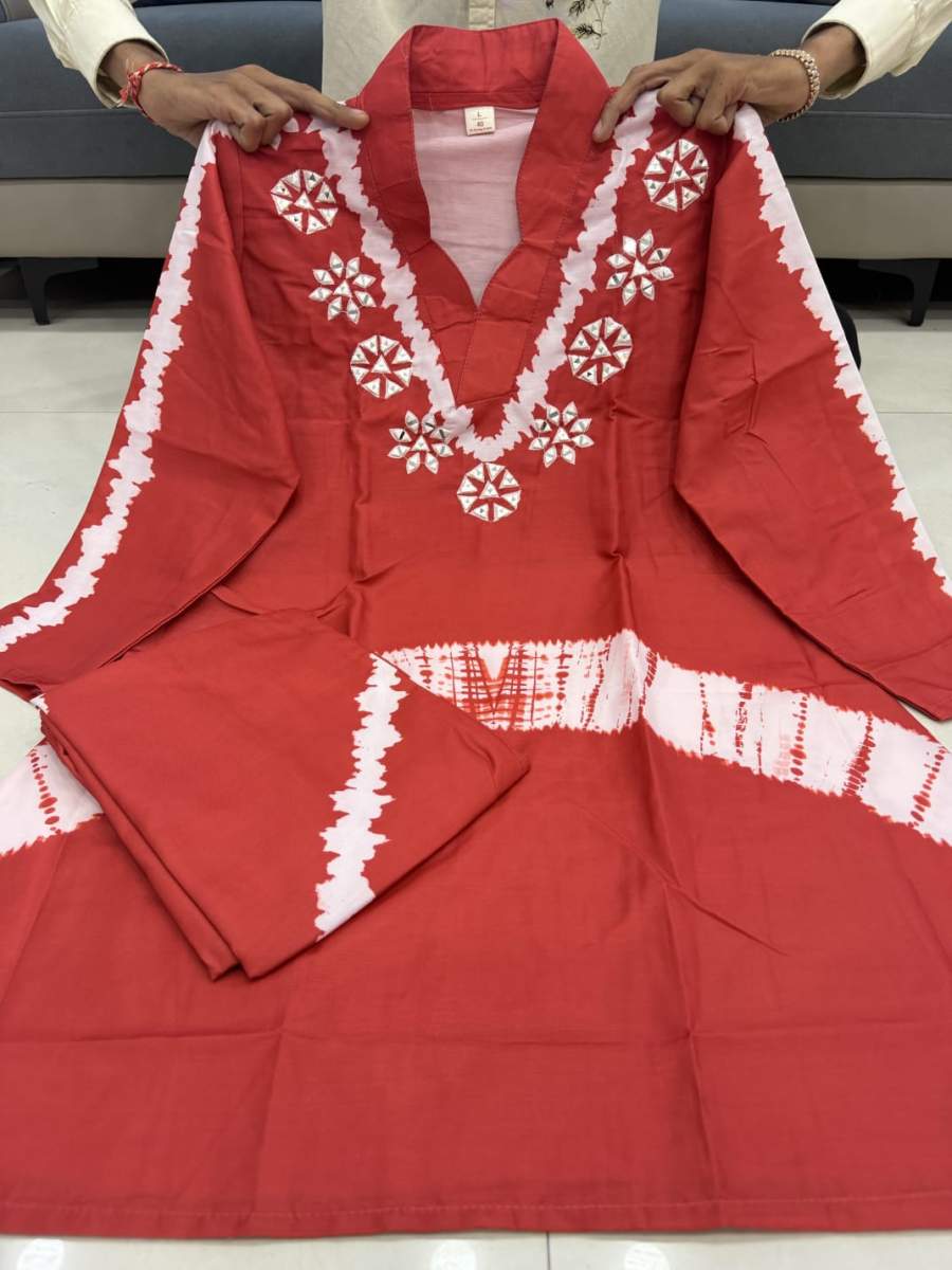 DESIGNER RUSSIAN SILK HANDWORK CO ORD SET DAILY WEAR WHOLESALE PRICE ETHNIC GARMENT (22)