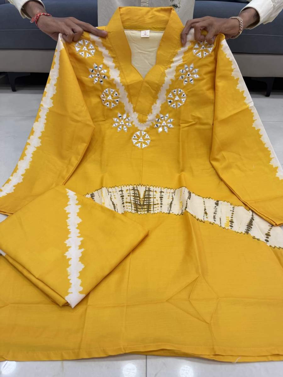 DESIGNER RUSSIAN SILK HANDWORK CO ORD SET DAILY WEAR WHOLESALE PRICE ETHNIC GARMENT (24)