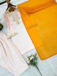DESIGNER SATIN GLASS EMBROIDERY THREAD WORK WITH MOTI WORK TOP PATIYALA WITH DUPATTA FESTIVE WEAR WHOLESALE PRICE ETHNIC GARMENT (3)
