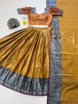 DESIGNER SILK WOVEN WORK LEHENGA CHOLI WITH DUPATTA FESTIVE WEAR WHOLESALE PRICE ETHNIC GARMENT (14)
