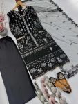 DESIGNER SOFT NET SEQUENCE WITH PEARL HAND WORK TOP PALAZZO WITH DUPATTA FESTIVE WEAR WHOLESALE PRICE ETHNIC GARMENT (3)