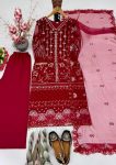 DESIGNER SOFT NET SEQUENCE WITH PEARL HAND WORK TOP PALAZZO WITH DUPATTA FESTIVE WEAR WHOLESALE PRICE ETHNIC GARMENT (10)