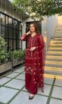 DESIGNER SOFT NET SEQUENCE WITH PEARL HAND WORK TOP PALAZZO WITH DUPATTA FESTIVE WEAR WHOLESALE PRICE ETHNIC GARMENT (10)