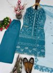 DESIGNER SOFT NET SEQUENCE WITH PEARL HAND WORK TOP PALAZZO WITH DUPATTA WEDDING WEAR WHOLESALE PRICE ETHNIC GARMENT (9)