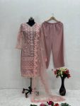 DESIGNER SOFT NET SEQUENCE WITH PEARL HAND WORK TOP PALAZZO WITH DUPATTA WEDDING WEAR WHOLESALE PRICE ETHNIC GARMENT (18)