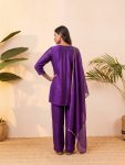 DESIGNER VICHITRA SILK EMBROIDERY, SEQUENCE & CODING WORK TOP PALAZZO WITH DUPATTA FESTIVE WEAR WHOLESALE PRICE ETHNIC GARMENT (8)