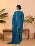 DESIGNER VICHITRA SILK EMBROIDERY, SEQUENCE & CODING WORK TOP PALAZZO WITH DUPATTA FESTIVE WEAR WHOLESALE PRICE ETHNIC GARMENT (17)
