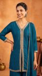 DESIGNER VICHITRA SILK EMBROIDERY, SEQUENCE & CODING WORK TOP PALAZZO WITH DUPATTA FESTIVE WEAR WHOLESALE PRICE ETHNIC GARMENT (17)