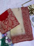 DESIGNER ZIPSY SILK SEQUENCE AND DORI EMBROIDERY WORK SAREE WITH UNSTITCHED BLOUSE WEDDING WEAR WHOLESALE PRICE ETHNIC GARMENT (5)