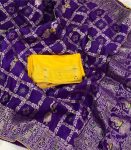 FABULOUS DHOLA SILK WEAVING RICH ZARI WOOVEN SAREE WITH UNSTITCHED BLOUSE WEDDING WEAR WHOLESALE PRICE ETHNIC GARMENT (3)