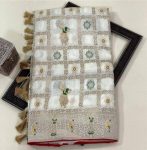 FABULOUS DOLA SILK WEAVING RICH ZARI WOVEN SAREE WITH UNSTITCHED BLOUSE WHITE