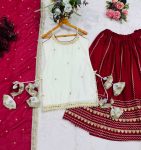 FABULOUS VICHITRA SILK SEQUINS ZARI EMBROIDERED WORK TOP LEHENGA WITH DUPATTA WEDDING WEAR WHOLESALE PRICE ETHNIC GARMENT (22)
