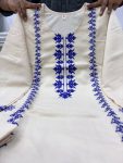 FANCY CHANDERI SILK EMBROIDERY WORK TOP BOTTOM SET OFFICE WEAR WHOLESALE PRICE ETHNIC GARMENT (10)