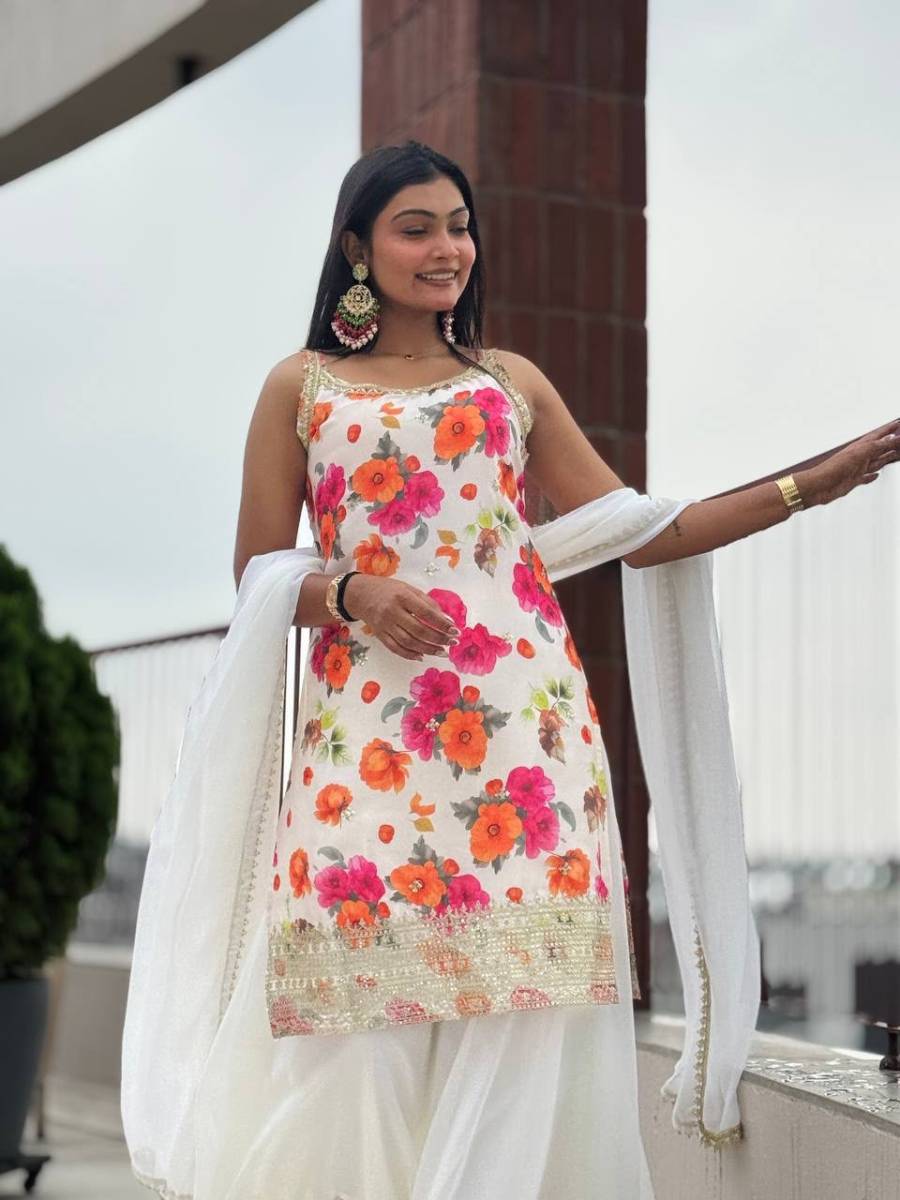 FANCY CHINON SILK EMBROIDERY SEQUENCE CODING WORK AND DIGITAL PRINT WORK TOP PALAZZO WITH DUPATTA FESTIVE WEAR WHOLESALE PRICE ETHNIC GARMENT (5)