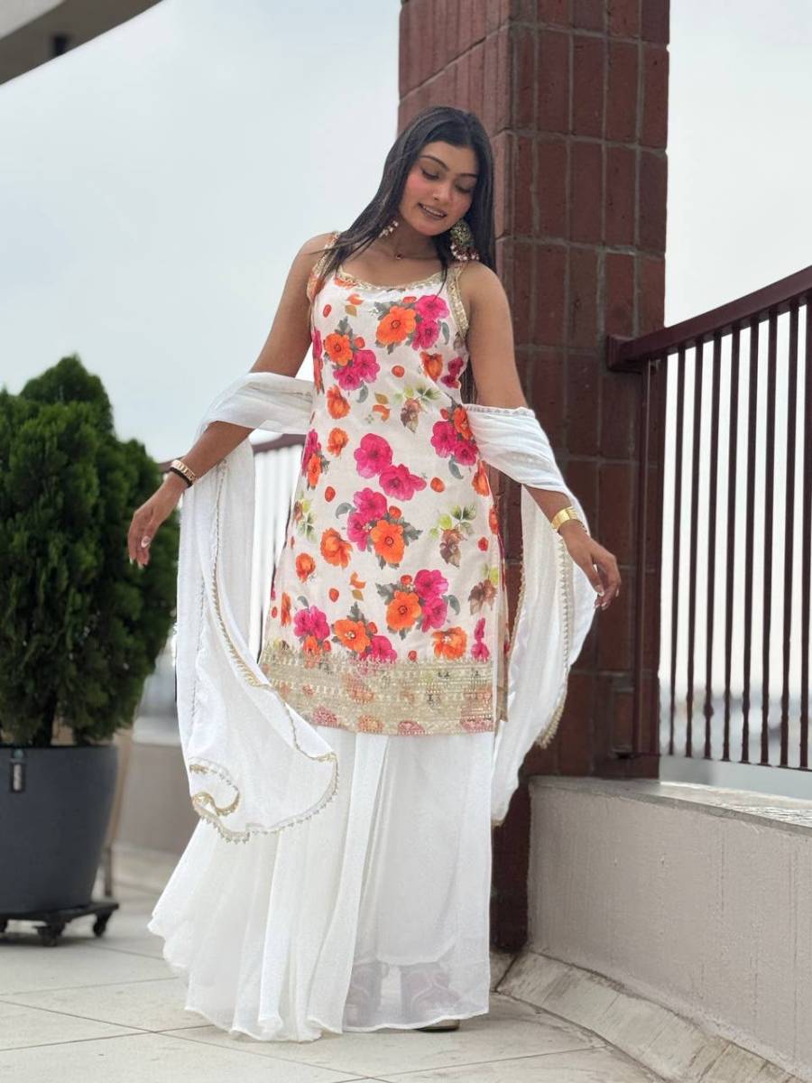 FANCY CHINON SILK EMBROIDERY SEQUENCE CODING WORK AND DIGITAL PRINT WORK TOP PALAZZO WITH DUPATTA FESTIVE WEAR WHOLESALE PRICE ETHNIC GARMENT (6)