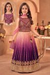 FANCY CHINON SILK SEQUENCE EMBROIDERY WORK KID’S LEHENGA CHOLI WITH DUPATTA FESTIVE WEAR WHOLESALE PRICE ETHNIC GARMENT (3)