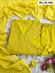 FANCY COTTON CHIKANKARI EMBROIDERY WITH COTTON THREAD WORK TOP BOTTOM WITH DUPATTA FESTIVE WEAR WHOLESALE PRICE ETHNIC GARMENT (3)